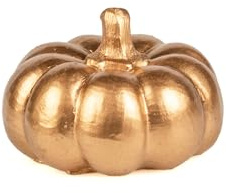 Citrouille en résine dorée 6,5 cm - Doré