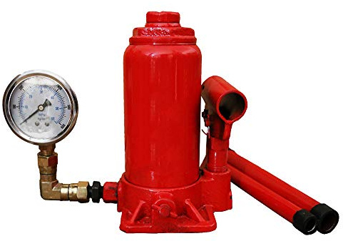 PROPFE 5/20-Tonnen-Hydraulikflaschenheber, Hubkolben, Auto, Van, Boot, LKW, Wohnwagen, Hydraulikheber, mit Manometer, 5 t