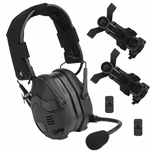 GEHPYYDS Bluetooth Shooting Earmuff Noise Reduce Tactical Earmuffs Voice Pickup Ear Protection Hunting Earmuff,Protection Earmuffs for Work & Construction Sites,Black