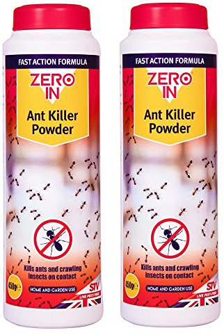 hep® Ant Killer Powder White control ants, cockroaches, earwigs and woodlice 450 gm (Ant Powder 450g Pack of 2)