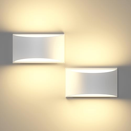 Led Wandleuchte Innen Wandlampe - 10W 2PC Aussenlampe Wand mit Austauschbarer G9 - Wasserdichte Up Down Wandleuchten - Modern Warmweiß 3000K Lampe Wand für Balkon,Wohnzimmer,Schlafzimmer,Flur,Garage