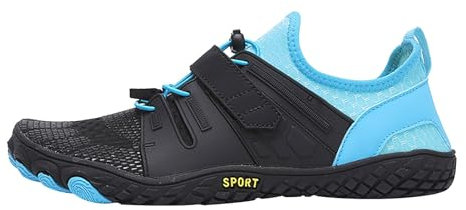 Damen & Herren Barfußschuhe, schnelltrocknend, verstellbar, elastisch, Schnürschuh + magische Aufkleber, Barfußschuhe, leicht, atmungsaktiv, für Wassergymnastik, Turnschuhe, Unisex, Sport-Tauchschuhe,