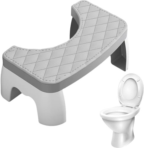 Toilette Töpfchen Hocker Hockender Toilettenhocker Rutschfester Toilettenhocker Zur Linderung Von Verstopfung Fußhocker Für Das Badezimmer Richtet Den Dickdarm Für Leichtere Entlastung (Grau)