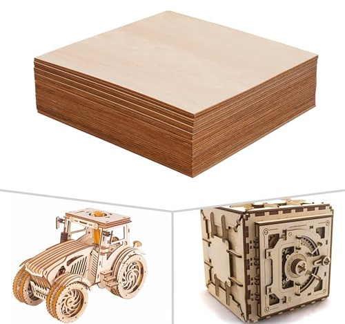 30 placas de madera contrachapada para madera, para decoración del hogar, madera contrachapada, 3 mm, se utiliza para pintar, tallar, decoración, modelado y calcomanías