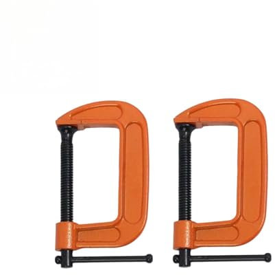 Yomotay Morsetto da tavolo a C, 2 morsetti universali per carichi pesanti, morsetti e tenditori, morsetti di fissaggio per la lavorazione del legno, montaggio da tavolo, morsetto a vite in acciaio