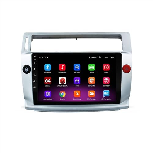 Pexorin 2 Din Car Radio Multimedia Video Player Android 2din GPS 2G DSP C4 C-Triomphe C-Quatre 2004 2005 2006 2007 2008 2009 Car Video Player(WIFI 1GB 16GB 8in-1)