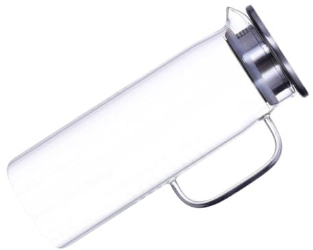 Mikinona Jarra de Vidrio de 1200ml Tapa Hermética y Pico en Forma de Águila, Resistente al Calor y Vertido Suave para Uso Hogar