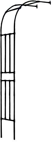 Arche de jardin pour plantes grimpantes, pergola en métal, support pour roses, treillis de mariage extérieur, design élégant, noir