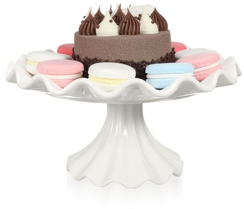 BESTYASH En Céramique Présentoir À Gâteaux Pied Pour Fête Présentoir À Cupcakes Pied Assiette À Desserts Présentoir À Desserts Pied Plateau À Gâteaux Vintage En