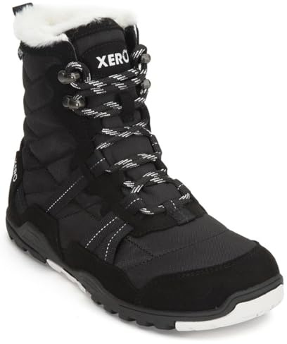 Xero Shoes Stivali da neve Alpine Barefoot Lace-Up da donna, nero, 40.5 EU