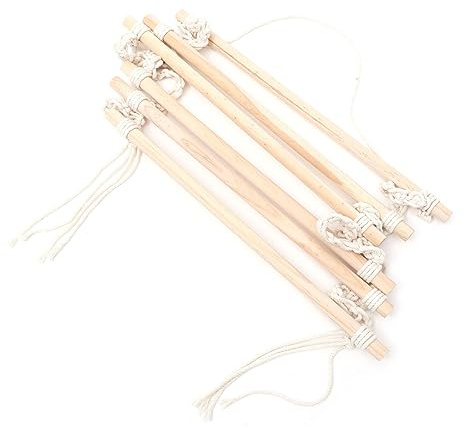TOBBOMEY Makramee Haarklammer Organizer Hängend mit Baumwollseil und Holz Mehrlagiger Wandhalter für Haarspangen und Haarbänder Platzsparender Boho Stil Aufbewahrung für Frauen und Mädchen