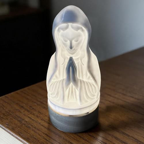 Veilleuse Vierge Marie, Lampe De Chevet Statue Religieuse De Lumière De Nuit De Prière De La Sainte Vierge Marie, Veilleuse Enfant Pour Décoration Maison Chambre Nursery Coin Lecture Salle Prière