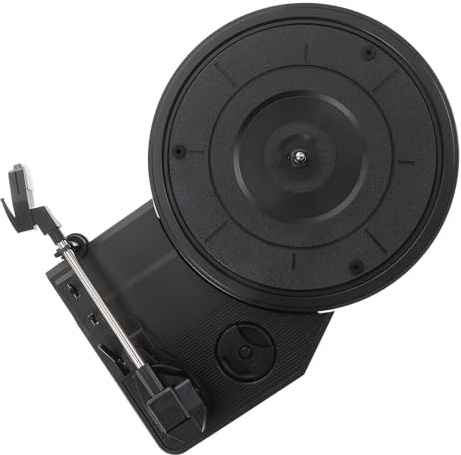 Schallplattenspieler und Lautsprechern Retro mit 200-mm Plattenteller | Schwarz, Kunststoffgehäuse, Vintage Optik, Klarer Klang, Leiser Lauf, für Einsteiger und Musikliebhaber