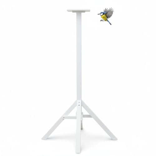 Mucola Vogelhausständer Ständer für Vogelhaus Futterhaus 105 cm Holz | Standfläche 66,5x66,5 cm, unbehandeltes Naturholz zum Streichen, Lasieren, universell passend, Outdoor, inkl. Montagematerial