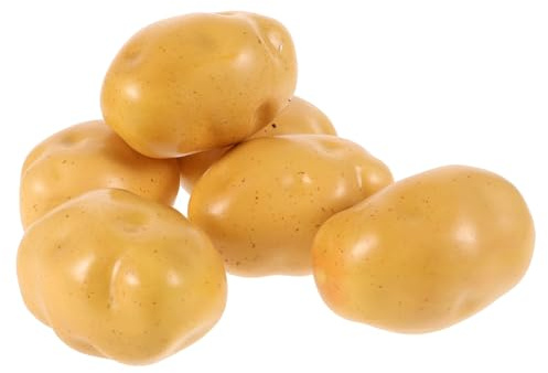 ORFOFE Set di 6 Patate Finte in Resina e Schiuma per Decorazione Casa e Fotografia, Riproduzione Realistica di Patate Naturali per Cucina e Arredamento Rustico