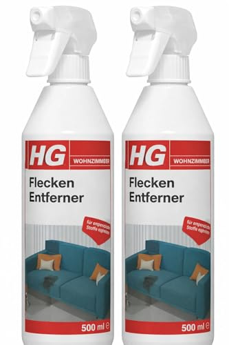 HG Flecken Entferner extra stark 2er Pack – Intensiver Fleckenentferner für Teppiche & Polster
