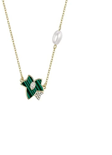 Pendentif Colliers Nouveau 925 Collier en argent en forme de lierre cristal créatif avancé décoratif pour les femmes