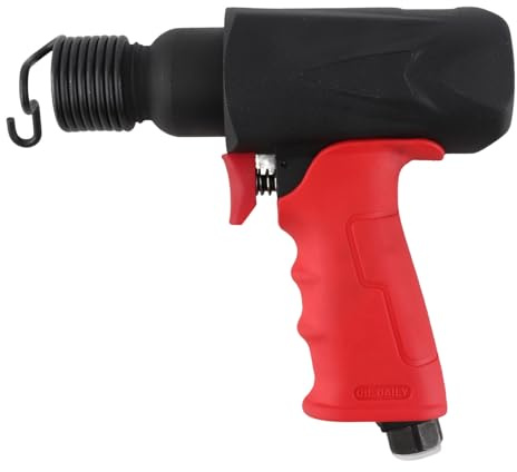 KIMISS Juego de Herramientas de Cincel Neumático con Martillo Neumático para Corte de Metales, 4500 BPM, de 41 Mm, Resistente con 4 Accesorios de Cincel