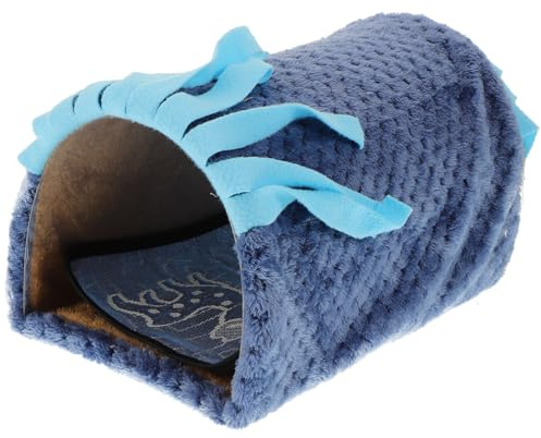 FELTECHELECTR Casa Túnel para Animales Pequeños Borlas, Cama de Pelusa para Hámster y Conejos, Refugio Cómodo para Dormir Suelo Varios Estilos