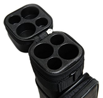 HAN'S DELTA 2x2 Hard Pool Cue Billiard Stick Carrying Case, (Several Colors Available) (Black Square)