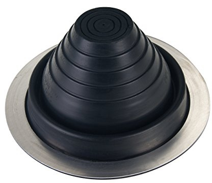 FOLNET Rohrmanschette Dachdurchführung EPDM rund 6-127 mm | Kabel- Rohrdurchführung Dichtungsflansch für Blechdachdeckungen Blechpfannen Trapezblech Doppelstehfalz EPDM 3 bis 724 mm