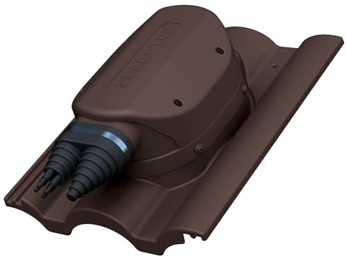 Wasserdichter PV Solardurchgang für Braas - Taunus – RAL 8017 Braun | Dachziegel, Solar Dachdurchführung, Photovoltaik-Dachdurchgang, wasserdicht, EPDM-Dichtung, 360° drehbar