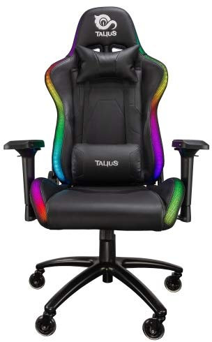 Talius Camaleon - Silla Gaming con Luces LED RGB, Reposabrazos 4D, Ergonomía, Basculante, Alta Densidad y Silicona, Diseño Negro