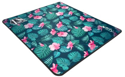 Xtrfy GP1, Large Fabric Gaming Mouse Pad (460 x 400 x 4 mm), Excellent Slippage, Stitched Edges, Non-Slip Base Machine-Washable, Tropical Edition