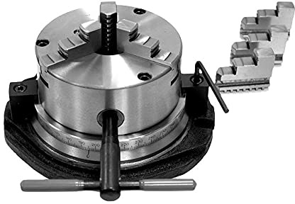 Dreibackenfutter 160 mm Drehfutter auf Drehplatte 360° verstelbar