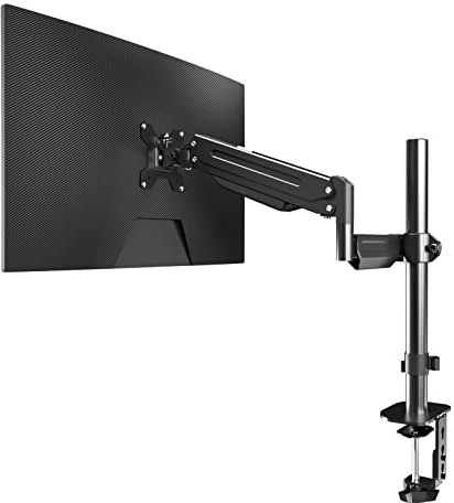 Pholiten Support Ecran PC, Bras Ecran PC, Support d'écran pour écrans jusqu'à 27 Pouces, Support Ecran VESA 75 et 100 mm, capacité de Charge : 6 kg