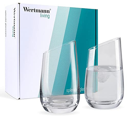 Wertmann-living Set de 2 verres à long drink - forme particulière avec bord incliné