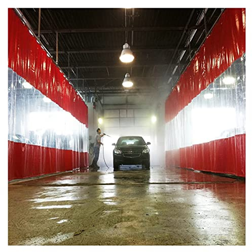 KFGDFD Heavy Duty Waterproof Clear Tarpaulin Garage Door Curtain Clear Pergola Side Panels Outdoor Tarpaulin Curtain, Size 65 (Color : Clear, Size : 13.12x7.22ft/4x2.2m)