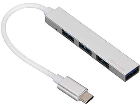 Hub USB C, Estación de Acoplamiento Multipuerto Mini Portátil 4 en 1, Adaptador Multipuerto USB C de 5 Gbps con 1 Puerto USB 3.0 Y 3 Puertos USB 2.0, para Computadoras Y Otros Dispositivos con Puertos