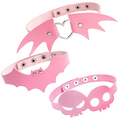 MILAKOO Punk Choker Damen Halloween Fledermaus Choker Frauen Flüge Herz Choker Schädelkopf Choker Set