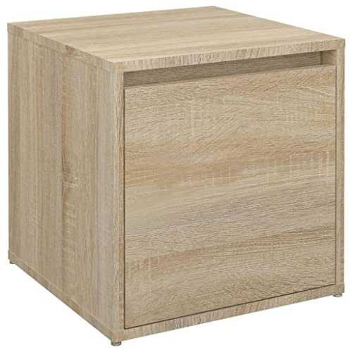 vidaXL Cajón Taburete Caja Almacenaje Cojín Baúl Pasillo Oficina Mueble Despacho Dormitorio Estante Madera Contrachapada Roble Sonoma