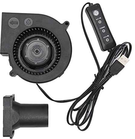 Fläktkylfläkt, 5V DC 3800 RPM USB-kylningsturbofläkt med 60 Mm Luftintag, Borstlös Turbinkylare, 3 Fläkthastighetsläge, 97x97x33 Mm