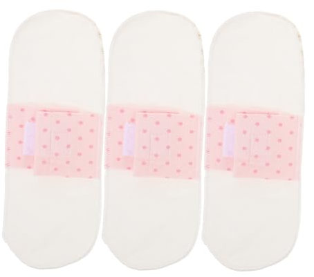 MOLUCKFU 3stücke Wiederverwendbare Menstruationsbinden Für Frauen Aus Baumwolle Waschbar Und Atmungsaktiv Saugfähige Damenbinden Als Sanitär Pads Für Täglichen Gebrauch
