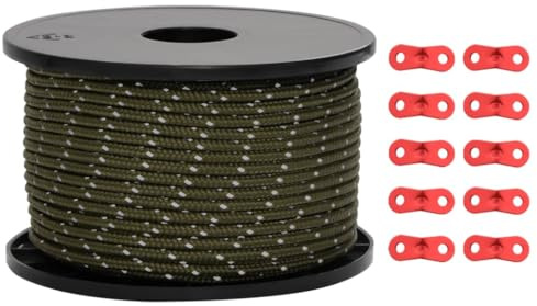 vidaXL Zeltleine Reflektierend mit Seilspannern 50 m 5 mm