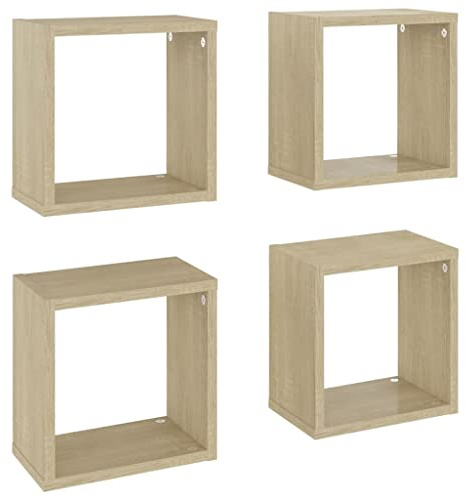 vidaXL Würfelregale 4 STK. Sonoma-Eiche 26x15x26 cm
