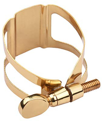 CHOYUE Ligadura de saxofón con Ajuste de un Solo Tornillo Ligadura compacta y Duradera para saxofón Tenor