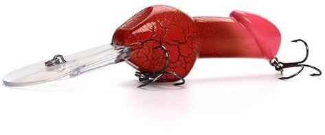 Enjoyard realistiskt Crankbait fiskedrag, gag fiskkrok bete, en vacker skämt för fiskare, rolig present till fiskekollegor, 27 g/8,5 cm (röd, 28 g)