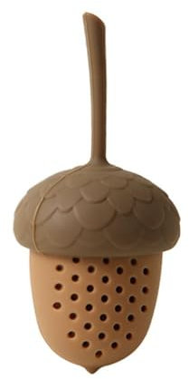 Colador de silicona con forma de bellota, colador de té de bellota de silicona, colador de bolsas de té, filtro de especias para hacer té