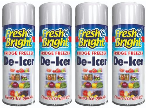Fridge Freezer Ice Remover Spray 200ml Pack of 4 Quick Ice Remover Anti-Bacterial De-Icer Spray Fridge Cleaner