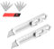 Dachiy Paquete de 2 Cúter, Cuters Profesionales De Seguridad, Cuchillos Multiusos Portátiles Retractil, Con 10 Cuchillas Acero Inoxidable, Cutter Perfecto Para La Oficina Y El Hogar