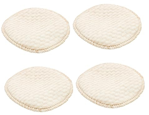 Toyvian 4stücke Wiederverwendbare Stillpads Aus Baumwolle Stillkissen Mit Hoher Saugfähigkeit Auslaufschutz Für Schwangere Und Stillende