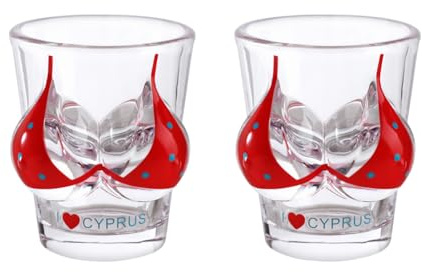 IBLUELOVER Schnapsgläser 2 Stück Shotgläser für Alkohol Shot Vodka Tequila Party Bars Schnapsglas Lustig kreativ Brust Shotbecher Spülmaschinenfest Likörgläser kleines Weinglas
