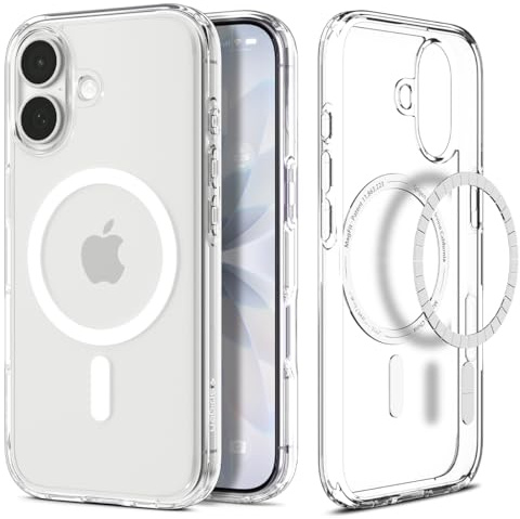 Spigen Ultra Hybrid MagFit Case for iPhone 17, MagSafe Compatible Phone Cover [Anti-Yellowing] [Dura Clear] [Military-Grade Drop Protection] - Clear White