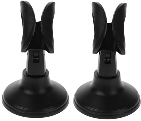 2 Stück-pack Mikrofonständer mit Runder Basis für Mikrofone Schwarz | Tischmodell für Live Streaming und Aufnahmestudios, Kunststoff, keine Installation Nötig, Leicht zu Reinigen