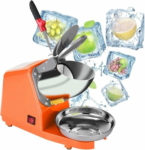 Maker Di Cono Di Neve In Acciaio Inossidabile Con 85 Kg/h, Macchina Per Rasole Di Ghiaccio Elettrico Con Sistema Di Drenaggio Da 2200 Giri/min Per Gelato, Bevande Fredde, Dessert Di Frutta E Cocktail