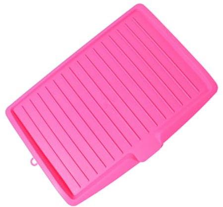 Respicefinem Premium Plastic Dish Drainer Board Ideal For Saving Space In Kitchen With Multipurpose Use Hold Cutlery Fruits And Vegetables Comes In Green Color (Rose Red)